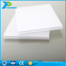Thin double wall transparent plastic roof polycarbonate hollow sheet